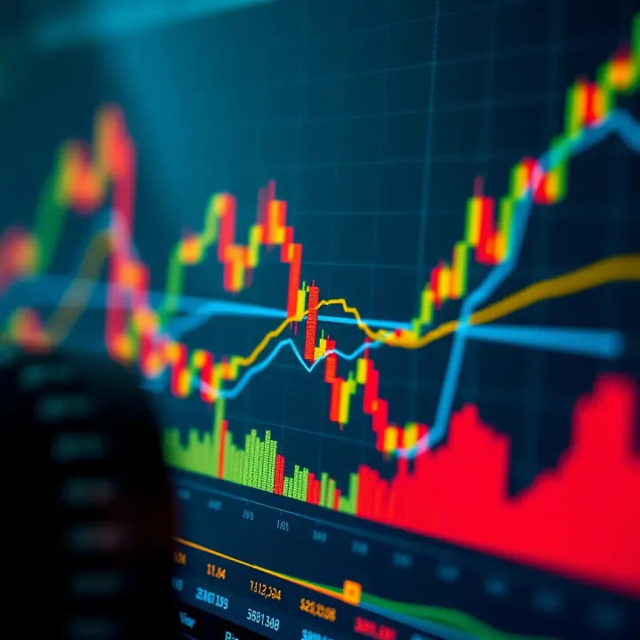 Graph showing the price movement of Aave coin with fluctuating trends and market indicators