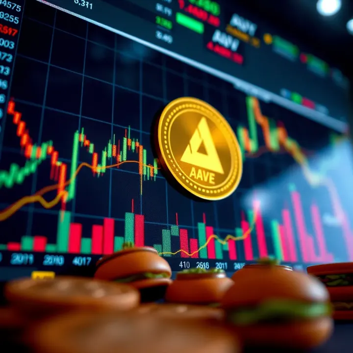 Aave Cryptocurrency Price Trends and Market Analysis Graph showing Aave cryptocurrency price trends and market fluctuations
