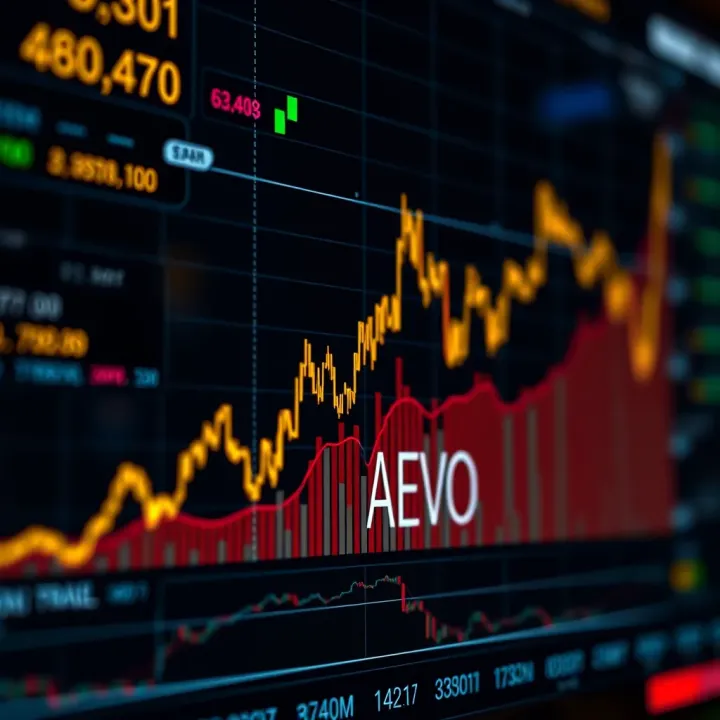 Graph showing upward and downward price movements of AEVO over time