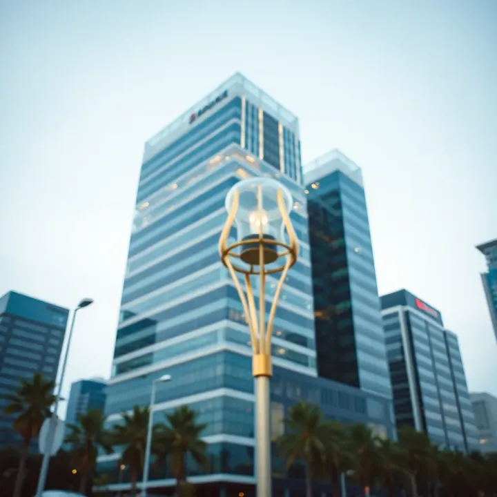 Modern office building representing a global business empire