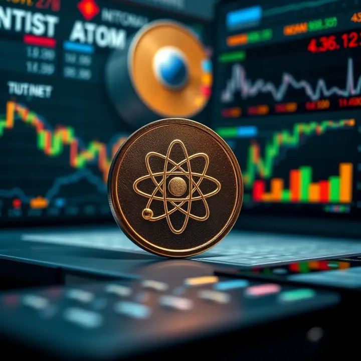 Visual representation of factors influencing Atom Coin value with charts and expert insights