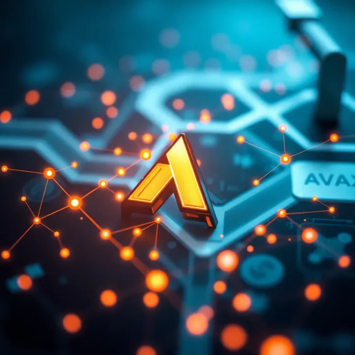 Avalanche Blockchain Technology Overview Digital representation of Avalanche blockchain network connections