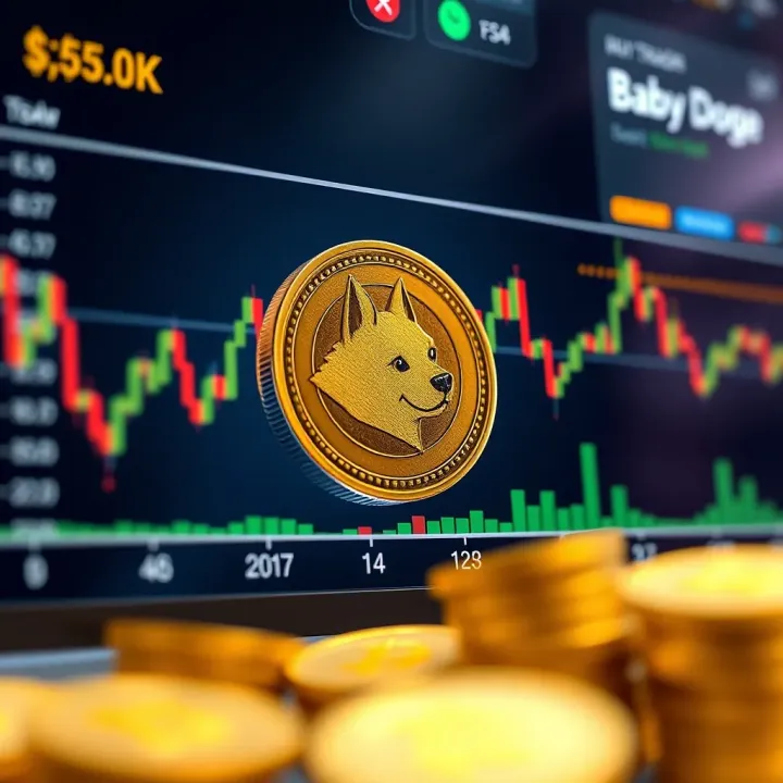 Graph showing upward and downward trends of Baby Doge Coin price over recent months