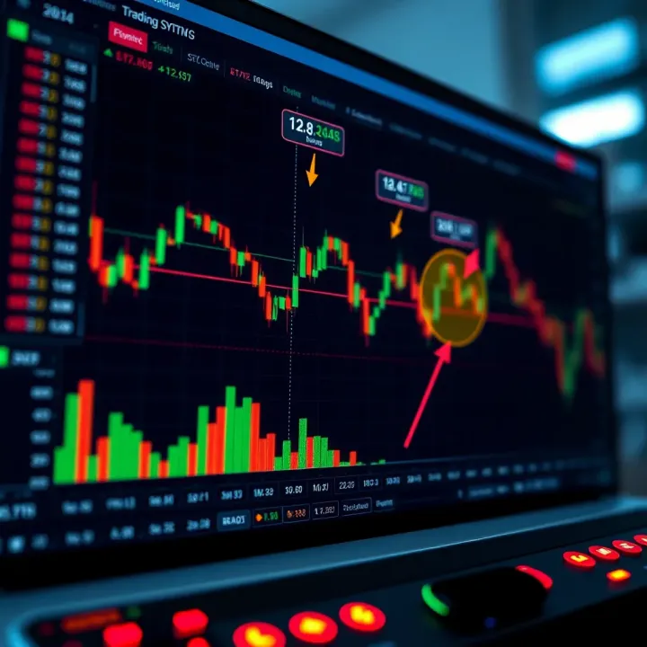 Risk management techniques illustrated on a trading platform with annotated tools