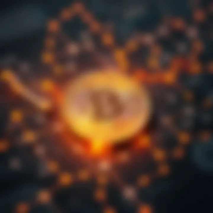 Illustration of blockchain network and technology impacting Ape Coin value