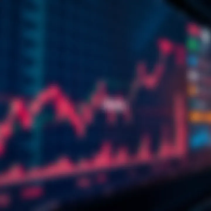 Graph showing upward trend of AVAX cryptocurrency price with digital data overlays