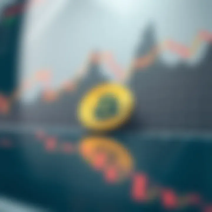 Graph showing upward and downward trends in Bake Coin market value