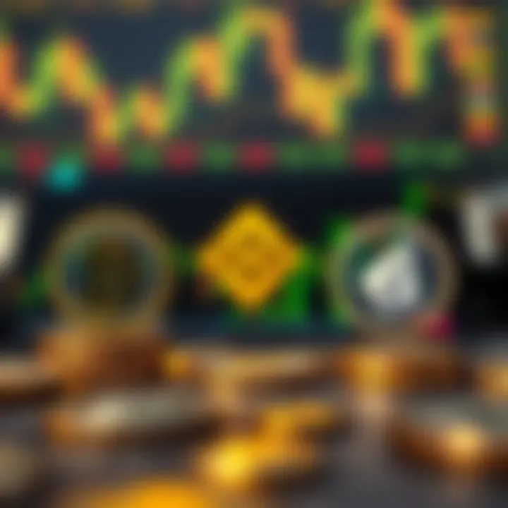 Effective Risk Management in Binance Crypto Trading Cryptocurrency symbols with risk management icons for Binance trading