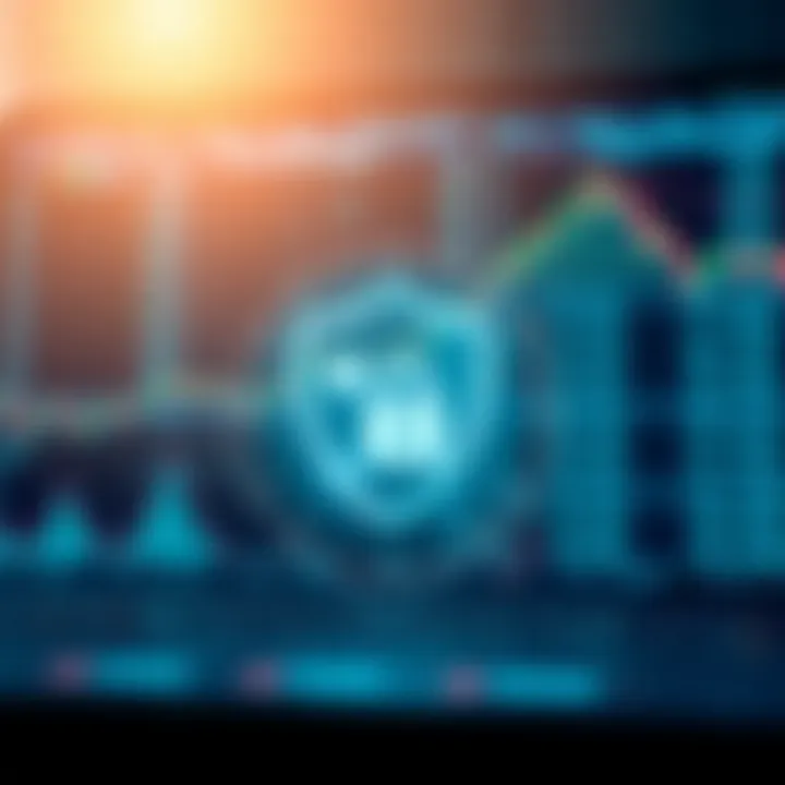 Secure digital shield symbolizing advanced security measures for trading applications