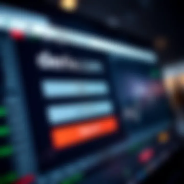 Secure login interface for a trading platform showing username and password fields