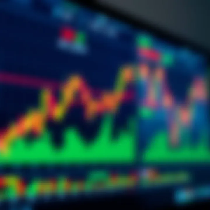 Illustration of a digital dashboard with trading indicators and graphs