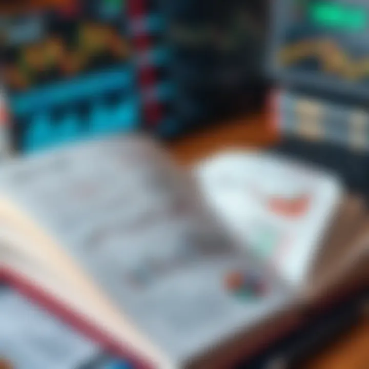 Open trading book displaying charts and strategy notes for market analysis