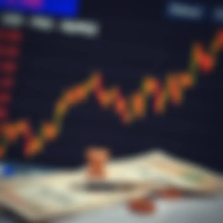 Currency exchange rates chart showing US dollar to Pakistani rupee fluctuations