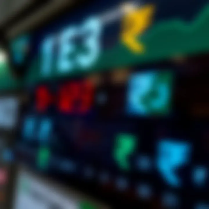 Currency exchange rates displayed on an electronic board with US dollar and Pakistani rupee symbols