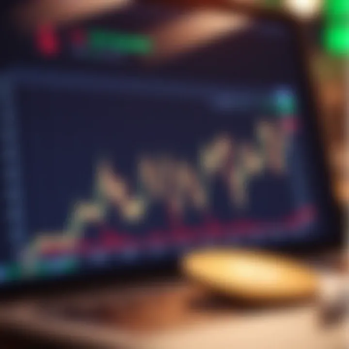 Graph showing fluctuations in the dollar exchange rate influenced by global market trends