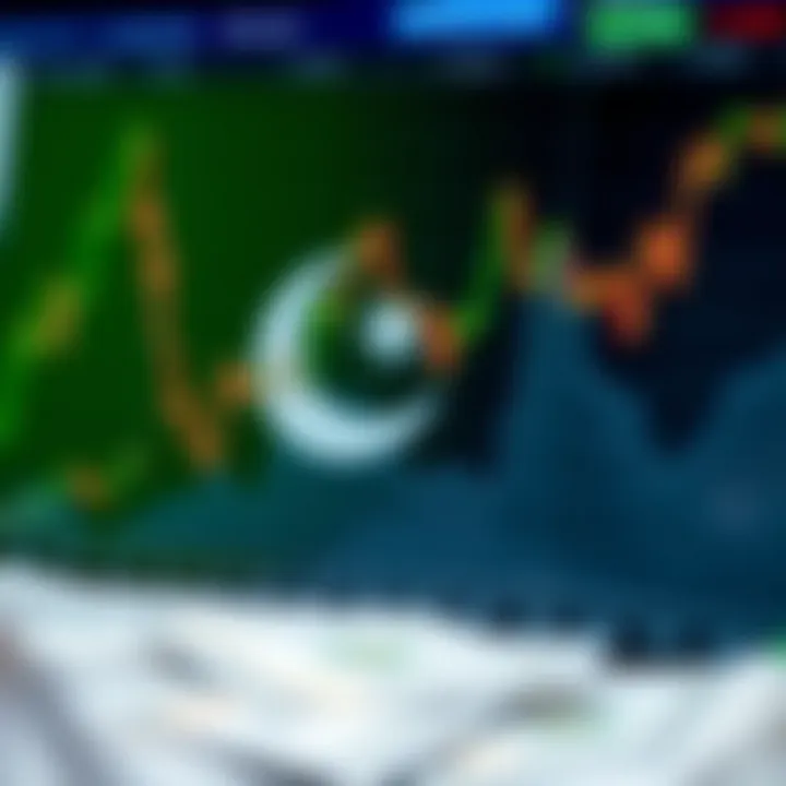 Graph showing fluctuations in US dollar and Pakistani rupee exchange rates influenced by economic factors