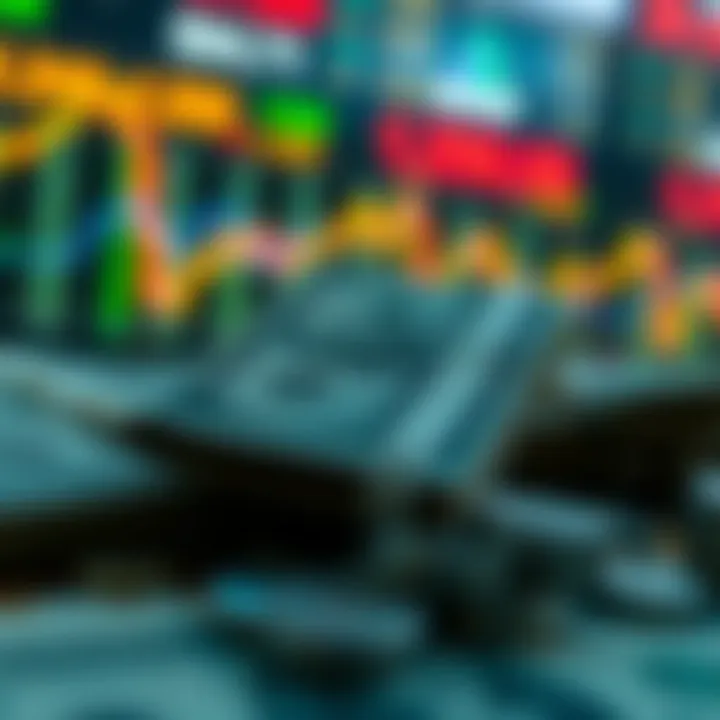 Illustration of economic indicators, government policies, and global market impact on currency value