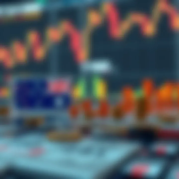 Illustration of economic indicators and geopolitical factors influencing currency exchange rates