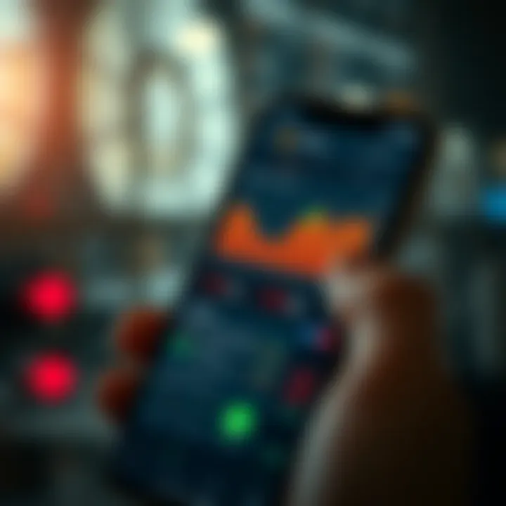 Secure mobile trading platform interface highlighting regulatory compliance indicators and user-friendly design