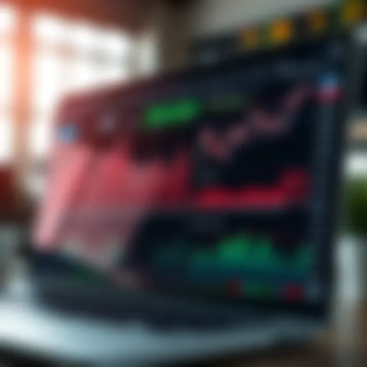 Dashboard showcasing financial charts and real-time data analytics on a digital platform