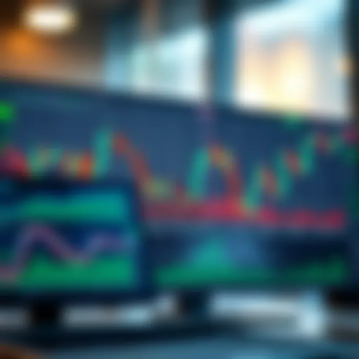 TradingView chart displaying candlestick patterns and technical indicators alongside Deriv platform interface