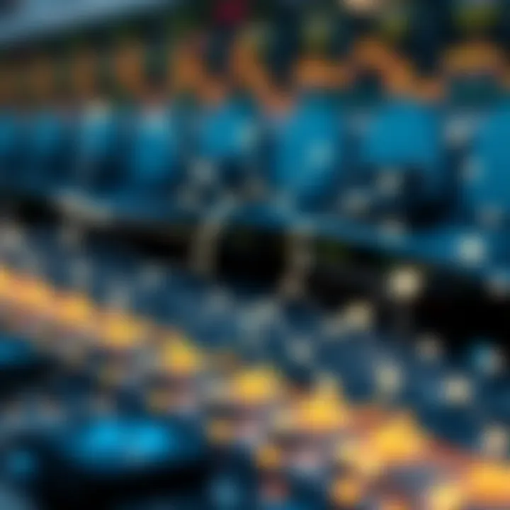 Visual representation of blockchain technology with digital nodes connected, symbolizing Filecoin's decentralized network