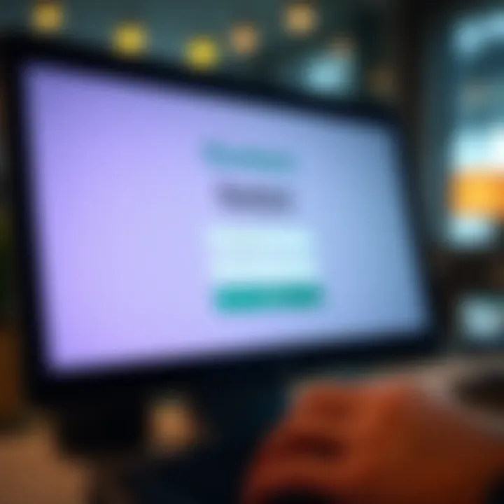 User interface showing Quetext login screen with fields for email and password