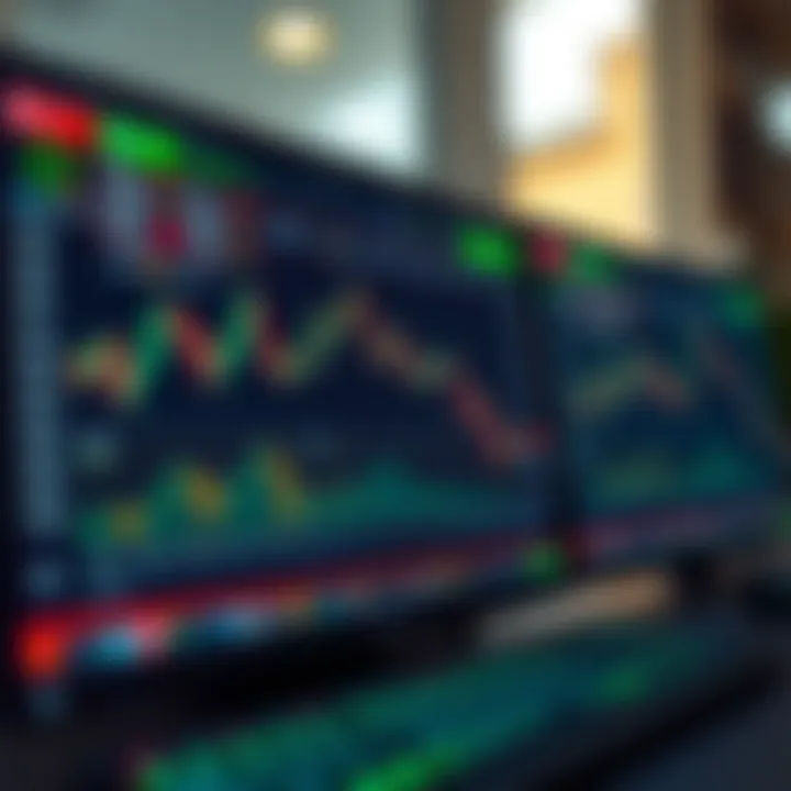 User interface of an online trading platform showing various asset charts and market data