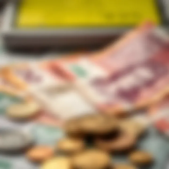 Currency notes and coins symbolizing the effect of inflation on household finances in Pakistan