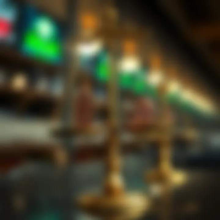 Illustration showing scales balancing between halal and haram symbols in Islamic finance