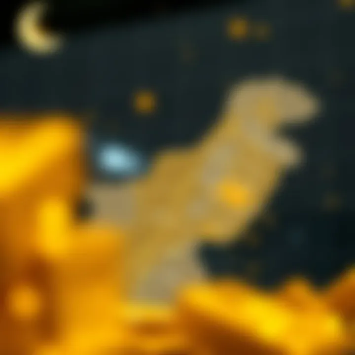 Map of Pakistan highlighting regions with high gold demand and market activity