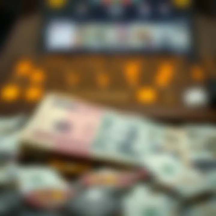 Illustration of political and market factors impacting currency value in Pakistan