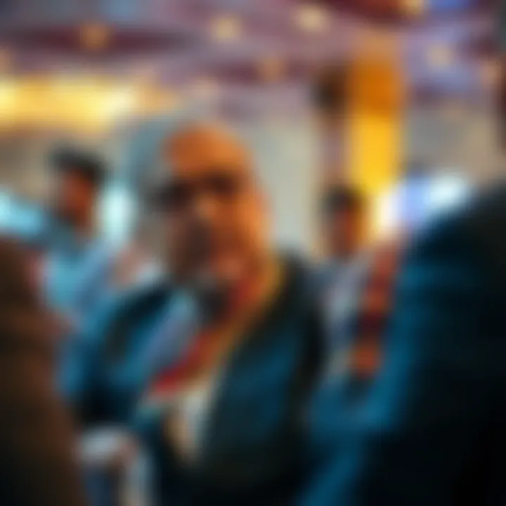 Vinod Adani at a corporate event discussing business strategies and global trade