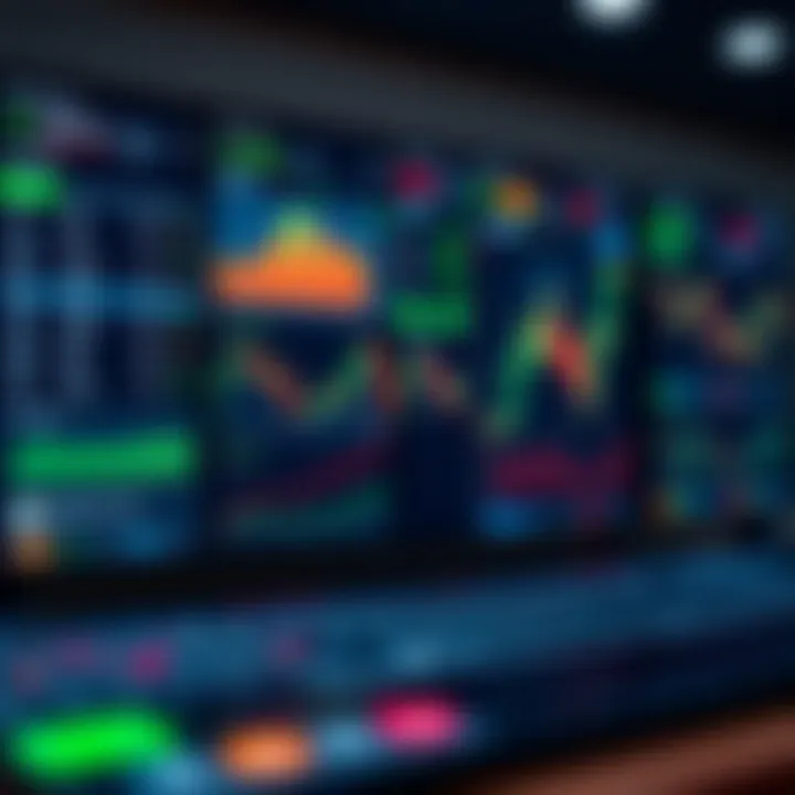 User interface displaying various financial charts and trading options on a digital platform