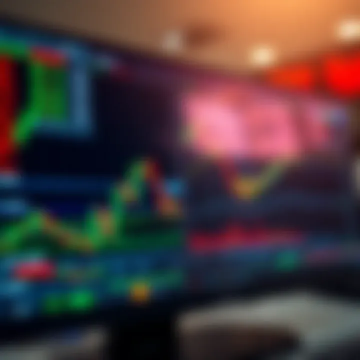 TradingView platform showing interactive stock charts with real-time data and technical indicators