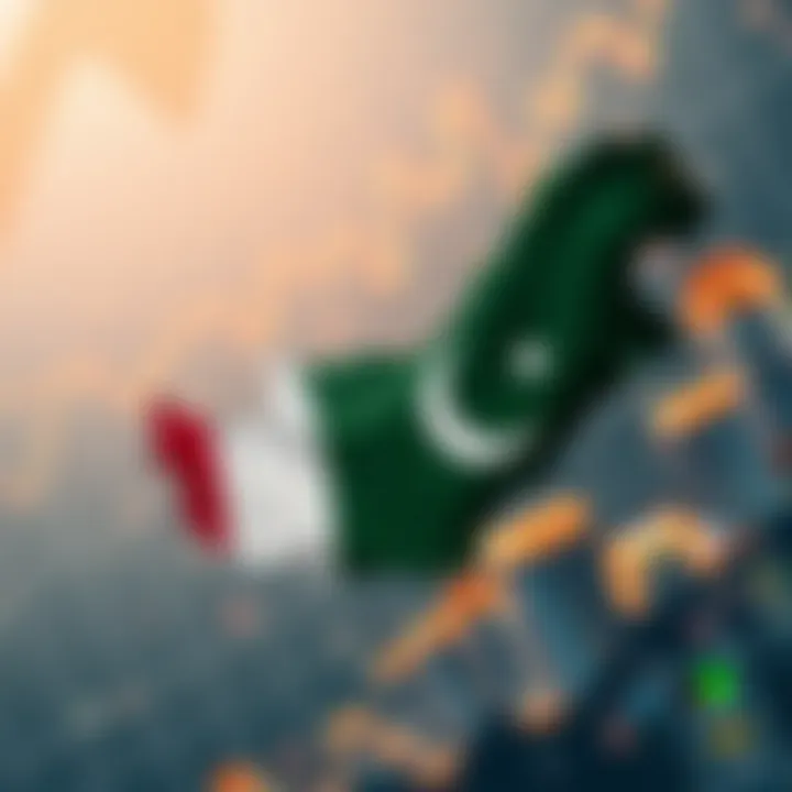 Economic Relations and Trade Flow Between UAE and Pakistan Illustration showing economic connections and trade flow between UAE and Pakistan