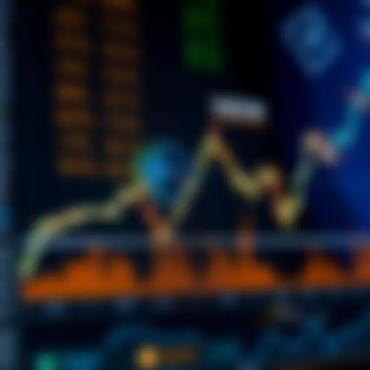 Graph showing Cardano ADA price fluctuations with clear upward and downward trends