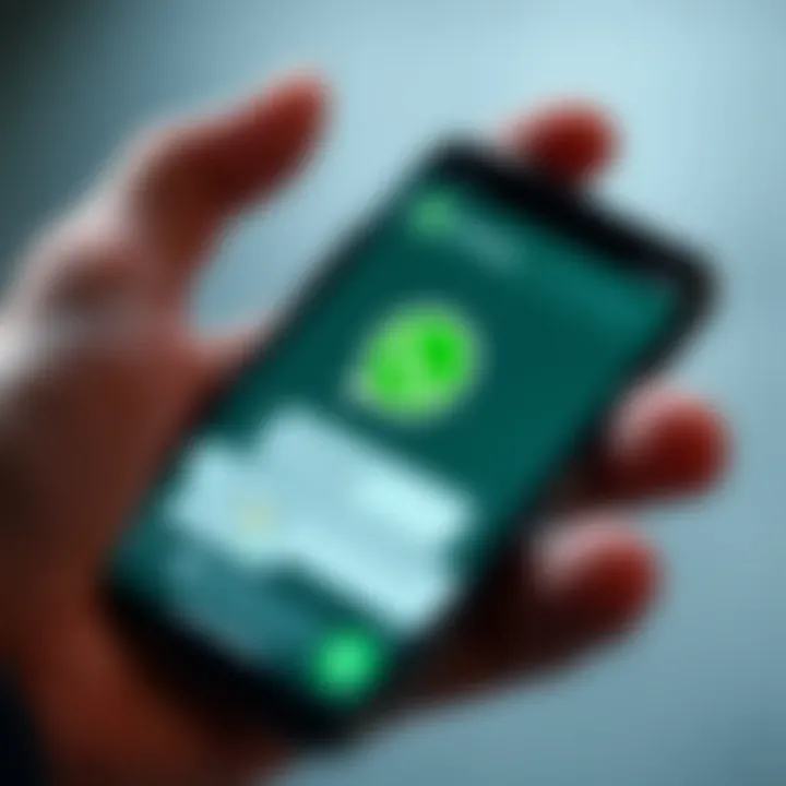 Smartphone screen displaying a WhatsApp group chat focused on online trading discussions
