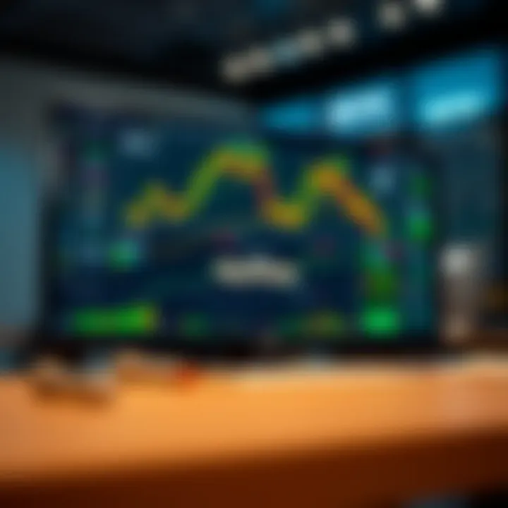 Dashboard interface displaying various trading instruments and market charts on IQ Option platform