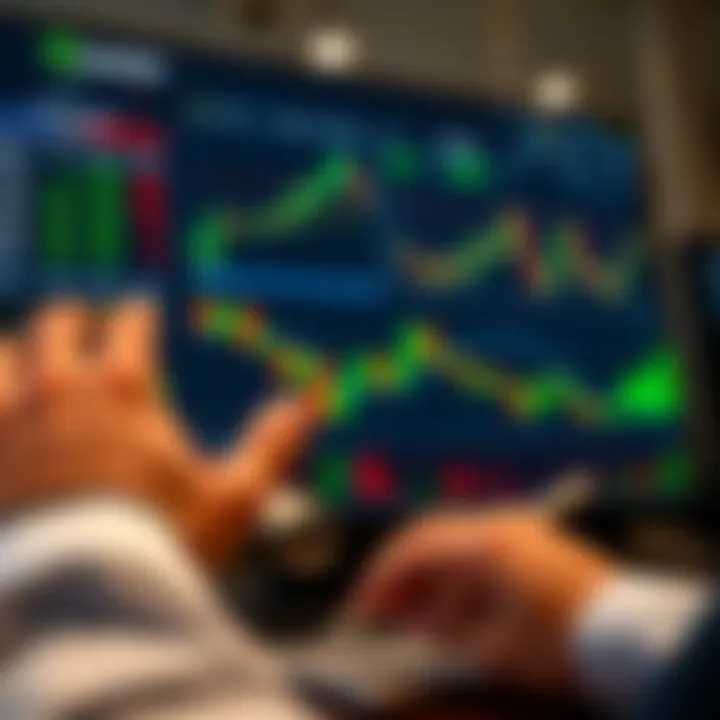 User interacting with Quetex trading platform dashboard displaying various financial instruments and charts