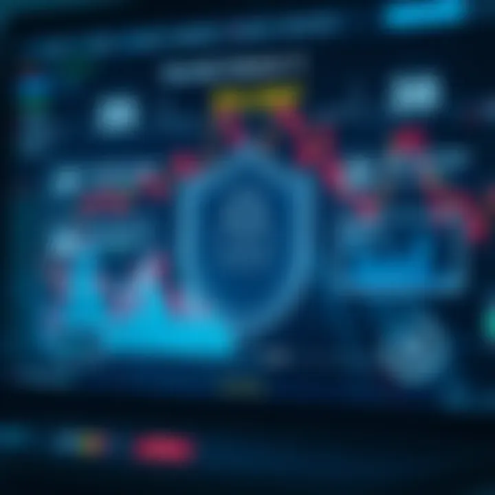 Illustration of a secure digital platform highlighting security features for safe trading