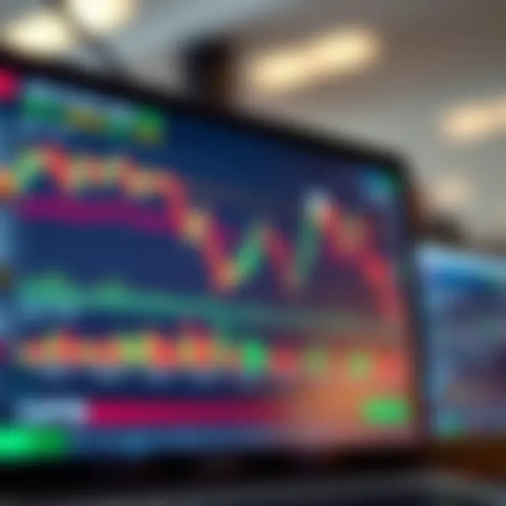 Graphical interface displaying the XMaster Formula Indicator analyzing market trends on a digital trading chart