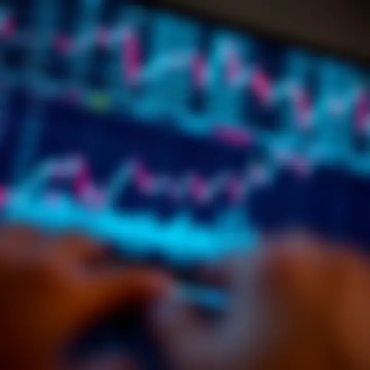 Graph showing fluctuating XRP price trends over a digital financial background