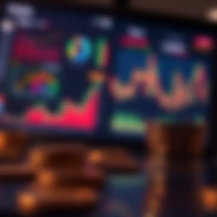 Visual representation of factors influencing Tezos cryptocurrency value including charts and data