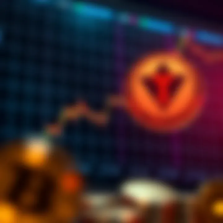 Graph showing upward and downward price movements of Tezos cryptocurrency