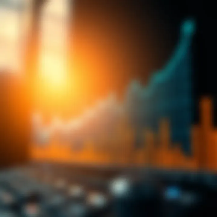 Graph showing upward and downward trends of Yearn Finance token value over time