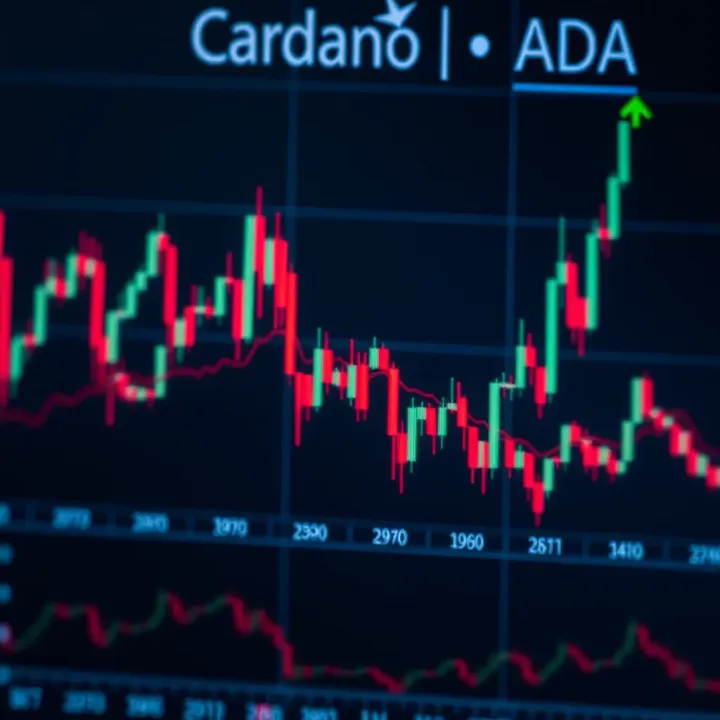 Graph displaying Cardano price trend with fluctuating market dynamics