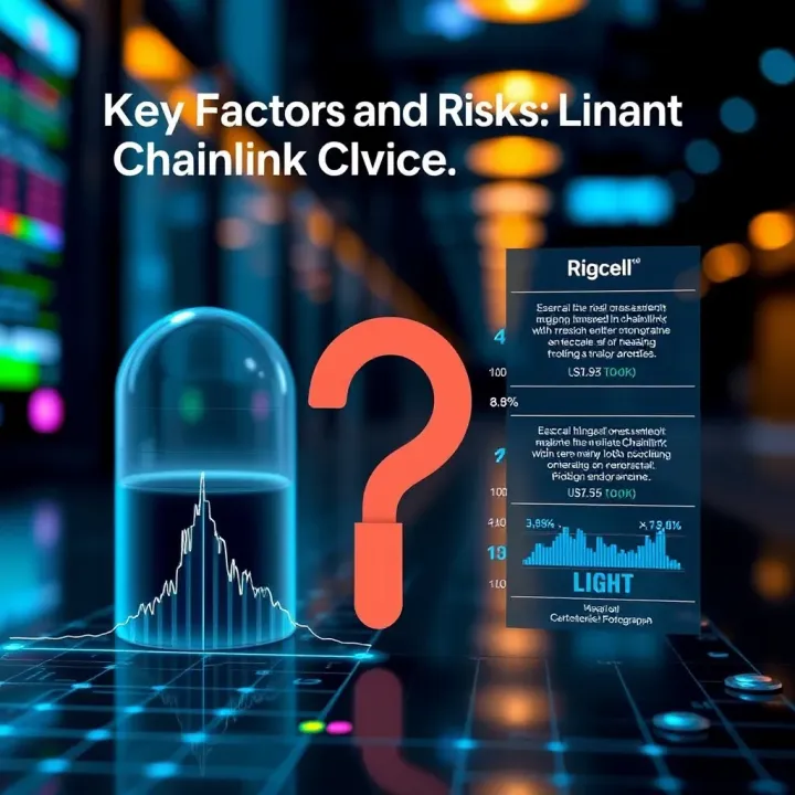 Visual representation of key factors influencing Chainlink price with risk considerations