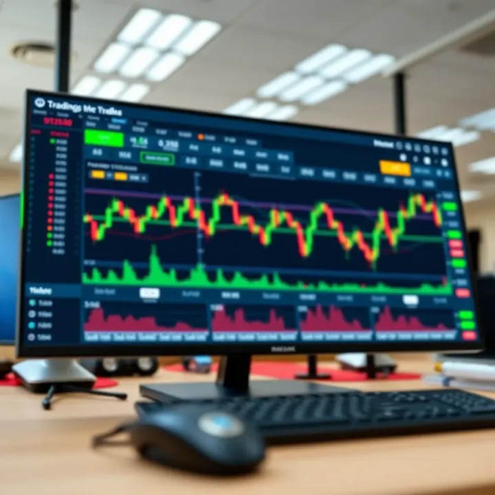 Dashboard of a trading platform showing various market charts and real-time data