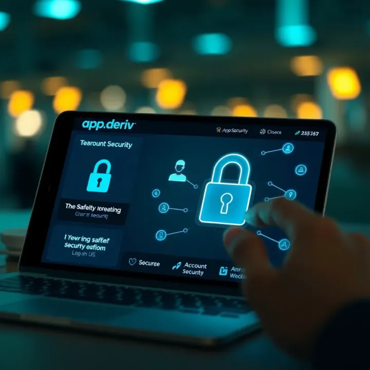 Account Security Features on app.deriv Secure login screen emphasizing safety features and account protection on app.deriv platform